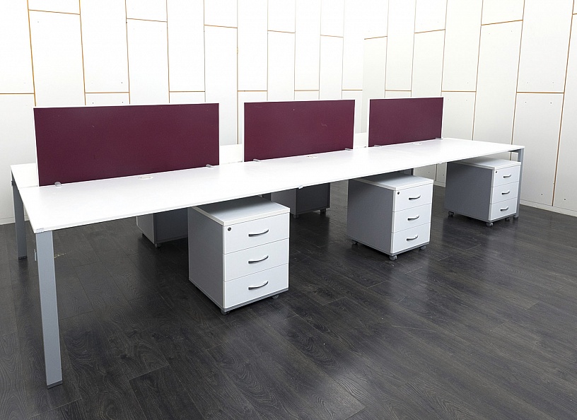 Комплект офисной мебели  4 200х1 640х750 ЛДСП Белый   (КОМБ-02091)