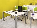 Офисный стол прямой Steelcase ЛДСП Белый Франция  СППБ-04026