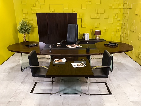 Кабинет руководителя Flute ORA Шпон Орех Италия_КРХ-040423