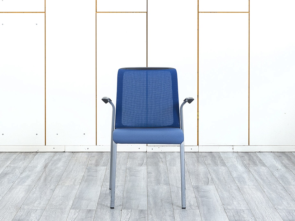 Конференц кресло для переговорной  Синий Сетка SteelCase   (УНСН-30074)