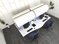 Комплект офисной мебели SteelCase 2 800х1 600х1 720 ЛДСП Серый   (КОМС-29071)