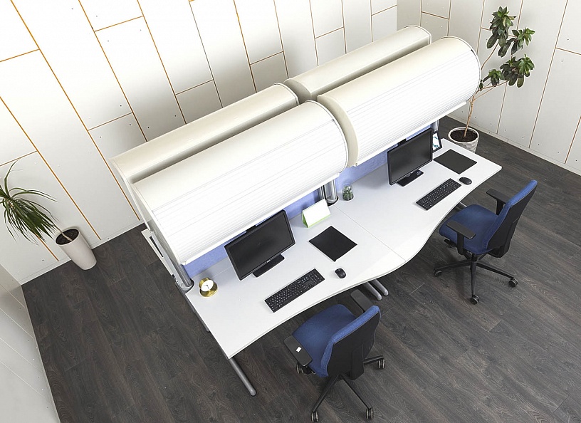 Комплект офисной мебели SteelCase 2 800х1 600х1 720 ЛДСП Серый   (КОМС-29071)