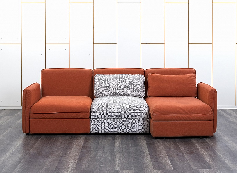 Офисный диван  Ткань Оранжевый   (ДНТО-20072)