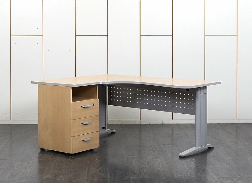 Комплект офисной мебели стол с тумбой  1 600х900х750 ЛДСП Бук   (СПУВКл-18081)