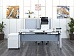 Кабинет руководителя Herman Miller 1 800х880х820 ЛДСП Белый   (КРБ-13112)