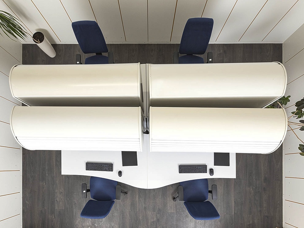 Комплект офисной мебели SteelCase 2 800х1 600х1 720 ЛДСП Серый   (КОМС-29071)