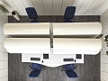 Комплект офисной мебели SteelCase 2 800х1 600х1 720 ЛДСП Серый   (КОМС-29071)