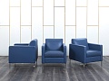 Мягкое кресло Herman Miller Кожа Синий   (Комплект из 3-х мягких кресел КНКНК1-13112)