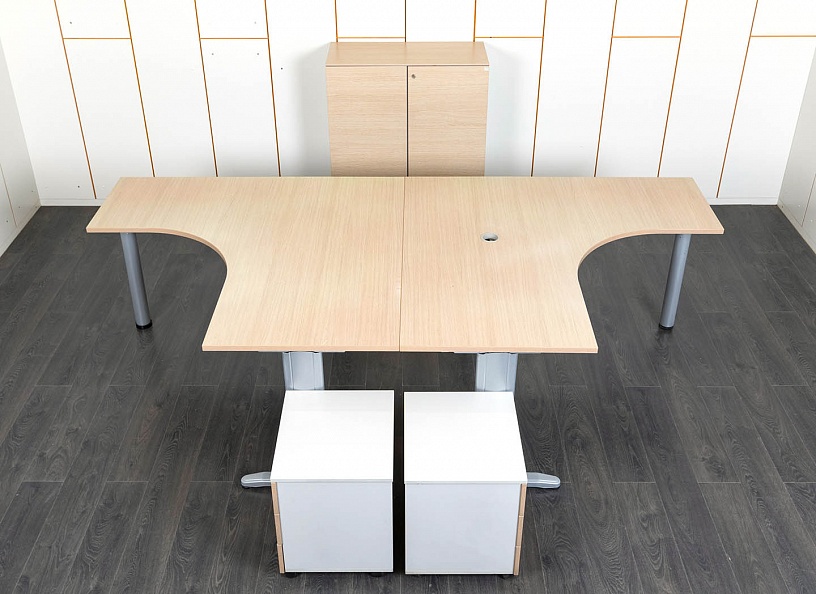 Комплект офисной мебели стол с тумбой Ultom 1 600х1 600х750 ЛДСП Зебрано   (КОМЗ-27011)