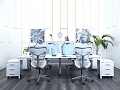 Комплект офисной мебели Herman Miller 2 800х1 630х750 ЛДСП Белый   (КОМБ1-30033)