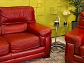 Диван и 2 кресла TS SALOTTI 1600x900 Кожа Красный Италия_ДНККК-241123
