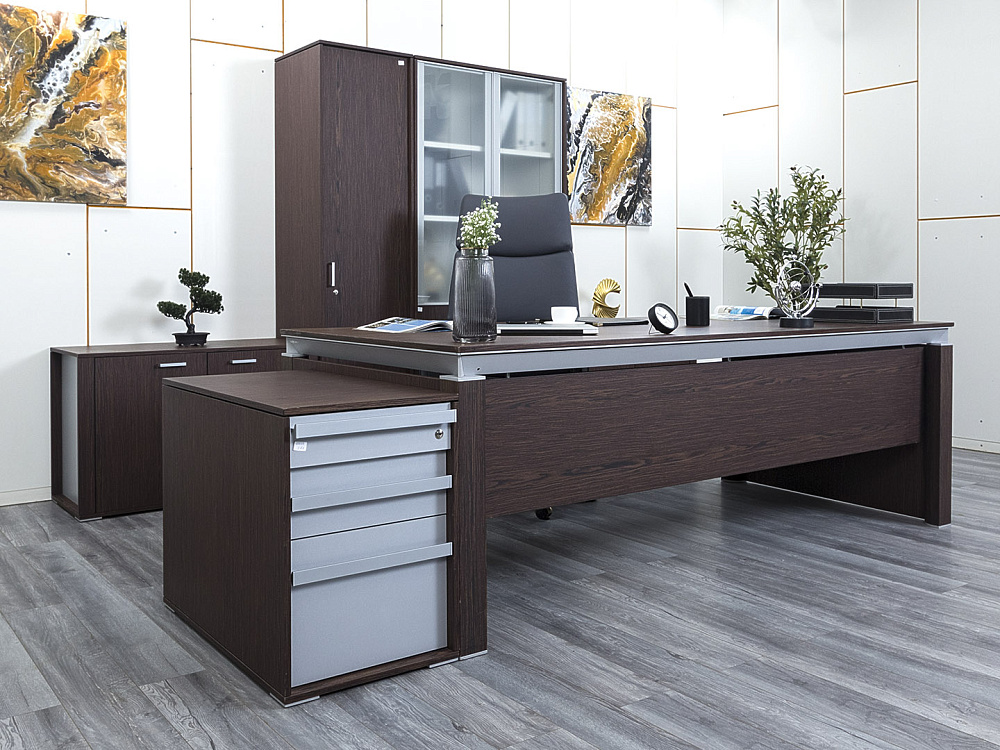 Кабинет руководителя MARTEX 2 200х1 000х750 Шпон Венге HAN  (КРЕ-05034)
