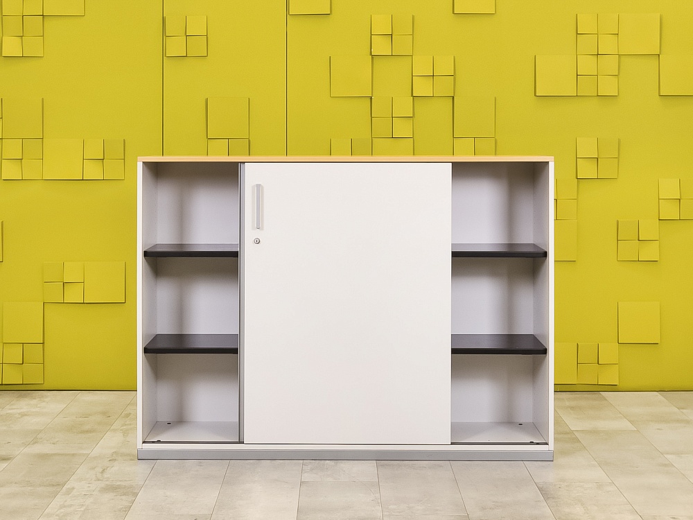 Шкаф для документов офисный Steelcase ЛДСП Белый Германия  ШД2ДБ-30016