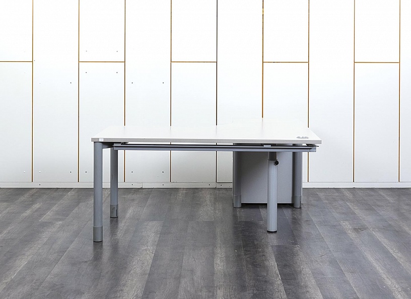 Комплект офисной мебели стол с тумбой Bene 1 600х1 600х760 ЛДСП Серый   (СПУСКл-09112)