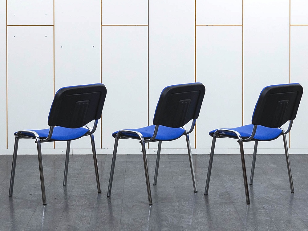 Офисный стул  Ткань/хром Синий ИЗО  (ИзоН(нтх))