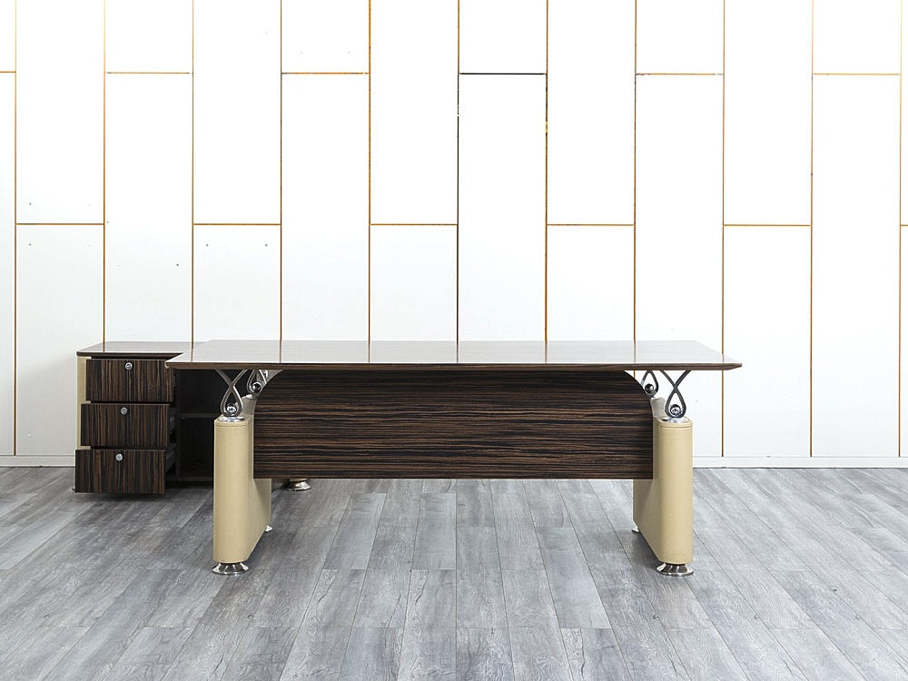 Кабинет руководителя Tecnoarredo 2 000х920х760 Шпон Зебрано Venus  (КРЗ1-09024)