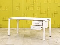 Комплект офисной мебели стол с тумбой  ЛДСП Белый  СППБТ-23036