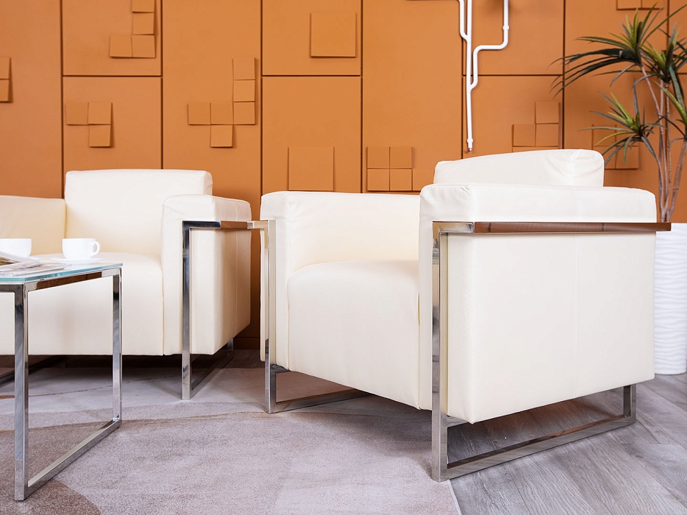 Комплект из 3-х мягких кресел Экокожа Бежевый  (КНКБК-24025)