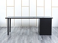 Комплект офисной мебели стол с тумбой IKEA 2 000х800х760 ЛДСП Черный   (СППЧ1Кл-05064)