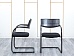 Конференц кресло для переговорной  Черный Ткань VITRA VISAVIS 2  (КДТЧ1-28113)