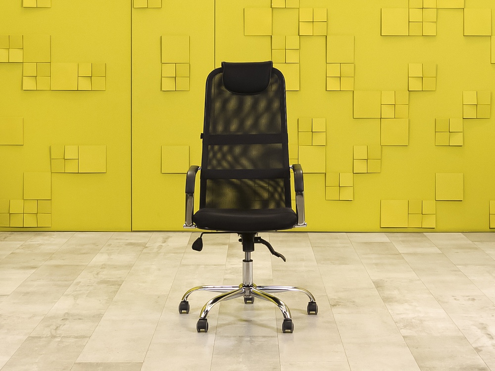 Офисное кресло руководителя на колесах Ткань Чёрный  КРТЧ4-26036