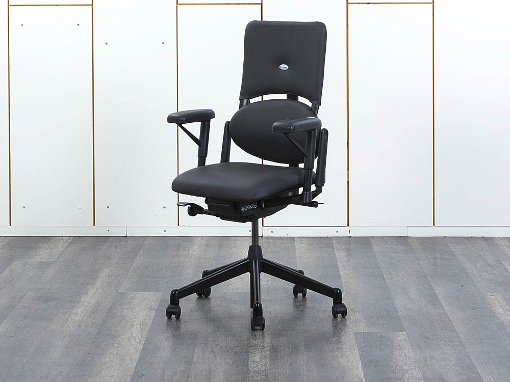 Офисное кресло руководителя  SteelCase Кожа Серый Please 1  (КРКС-08072)