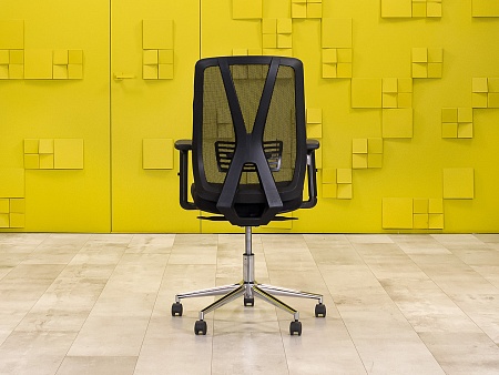 Офисное кресло для персонала на колесах Ткань Чёрный Россия_КПТЧ1-040723