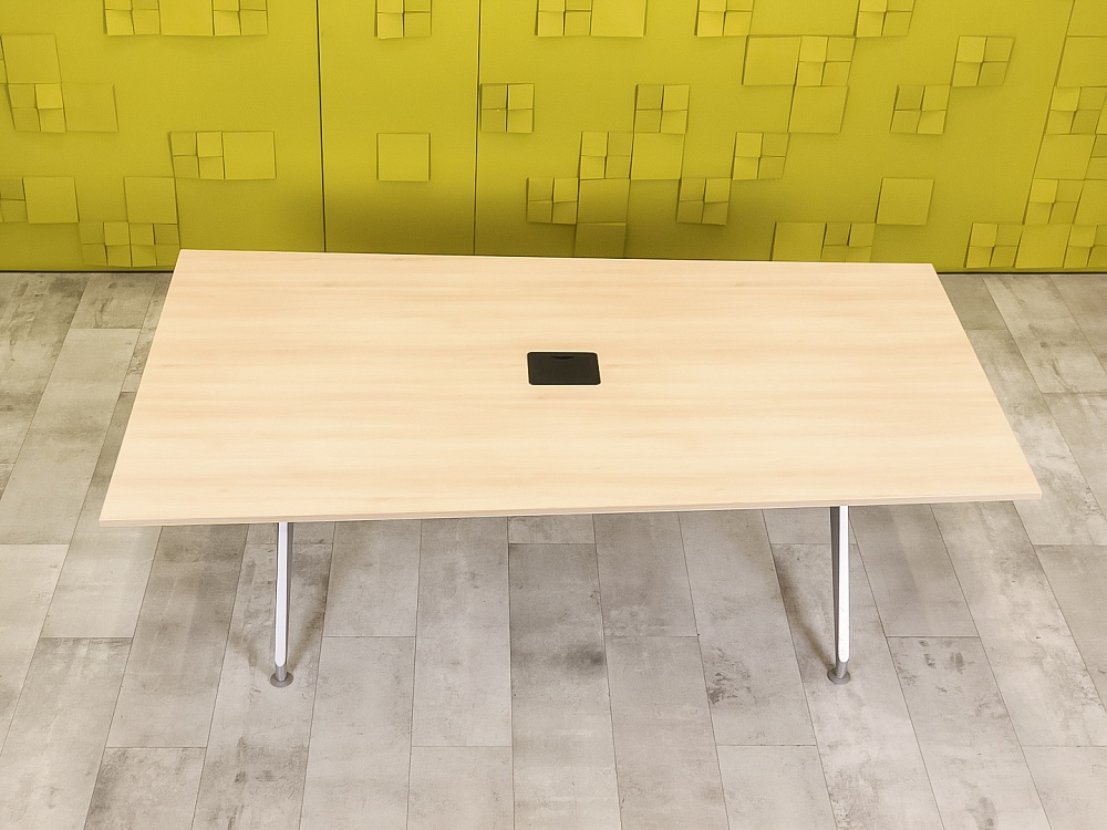 Офисный стол для переговоров Steelcase ЛДСП Зебрано Франция  СГПЗ1-04026