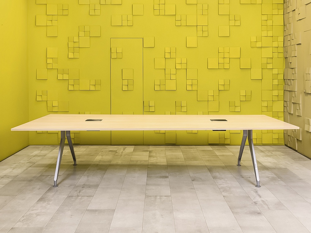 Офисный стол для переговоров Steelcase ЛДСП Зебрано Франция  СГПЗ2-04026