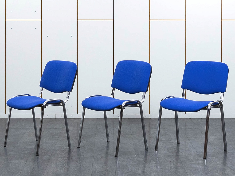 Офисный стул  Ткань/хром Синий ИЗО  (ИзоН(нтх))