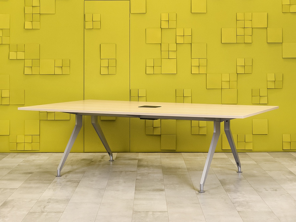Офисный стол для переговоров Steelcase ЛДСП Зебрано Франция  СГПЗ1-04026