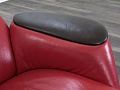Мягкое кресло SteelCase Кожа Красный Massaud Lounge Chair  (КНКК-14045)