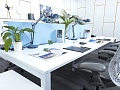 Комплект офисной мебели Herman Miller 2 800х1 630х750 ЛДСП Белый   (КОМБ1-30033)