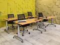 Офисный стол прямой Steelcase ЛДСП Ольха Франция  СППЛ-04026