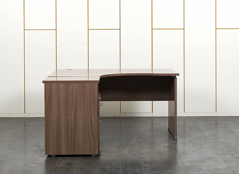 Комплект офисной мебели стол с тумбой  1 400х1 100х750 ЛДСП Зебрано   (СПУЗКл-21041)