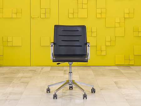 Офисное кресло для персонала на колесах Oslo LD Seating Экокожа Чёрный Польша_КПКЧ-290324