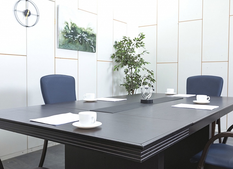 Офисный стол для переговоров EUR/QUARANTA  2 280х1 240х755 Шпон Венге   (СГПЕ-14012)