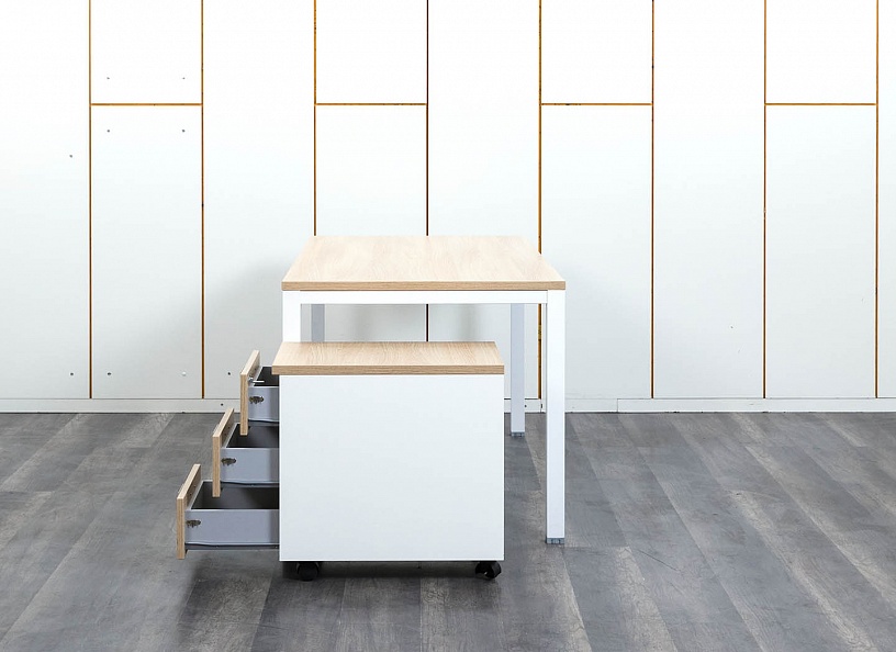 Комплект офисной мебели стол с тумбой  1 600х800х750 ЛДСП Бук   (СППВ2к-17023)