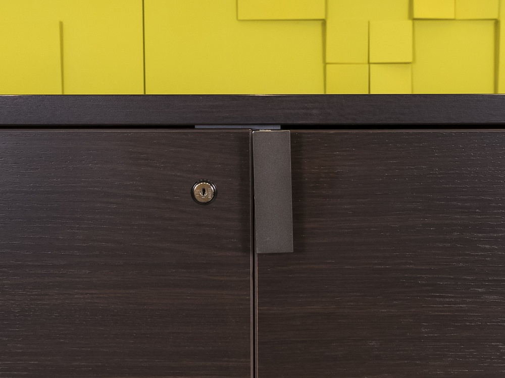 Шкаф для документов офисный ЛДСП Венге   ШД2ДЕ-31035