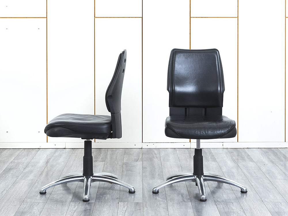 Конференц кресло для переговорной  Черный Кожзам SteelCase   (УНКЧ-30074)