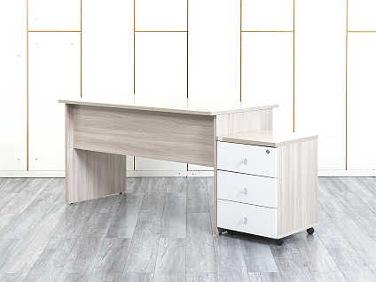 Комплект офисной мебели стол с тумбой  1 400х700х750 ЛДСП Зебрано   (СППЗк-26064)