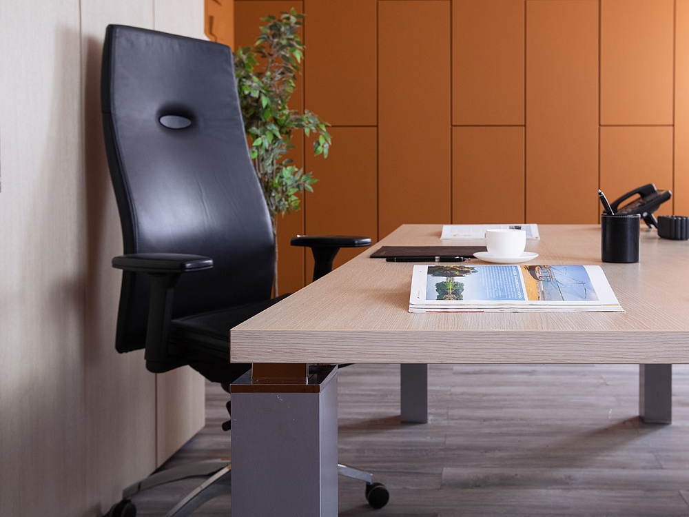 Кабинет руководителя Sinetica 2 000х2 000х730 ЛДСП Зебрано TAO  (КРЗ-09104)