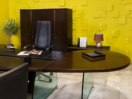 Кабинет руководителя Flute ORA Шпон Орех Италия_КРХ-040423