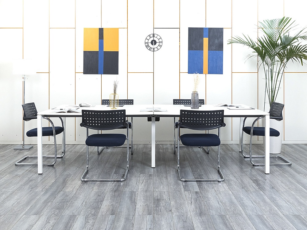 Офисный стол для переговоров Techo 2 800х1 400х750 ЛДСП Белый   (СГПБ1-08074)