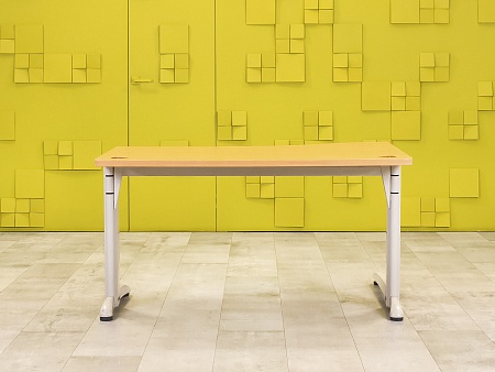 Офисный стол эргономичный Steelcase 1400x900 ЛДСП Бук Германия_СПЭВ2-260923