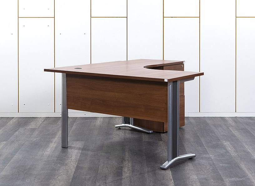 Комплект офисной мебели стол с тумбой  1 400х1 630х750 ЛДСП Вишня   (СПУШКп-30052)