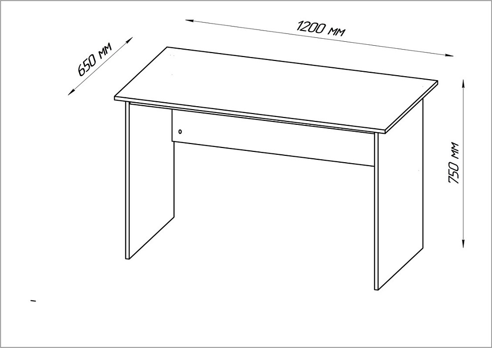 КАСТОР стол письменный 120х65 RU белый
