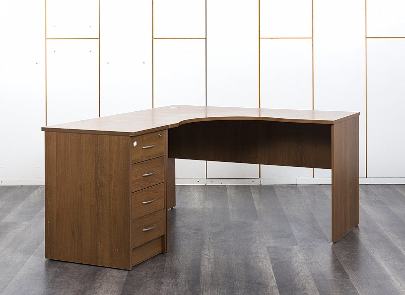 Комплект офисной мебели стол с тумбой  1 400х1 610х750 ЛДСП Орех   (СПУХКл-15072)