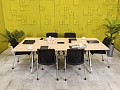 Офисный стол для переговоров Steelcase ЛДСП Зебрано Франция  СГПЗ1-04026