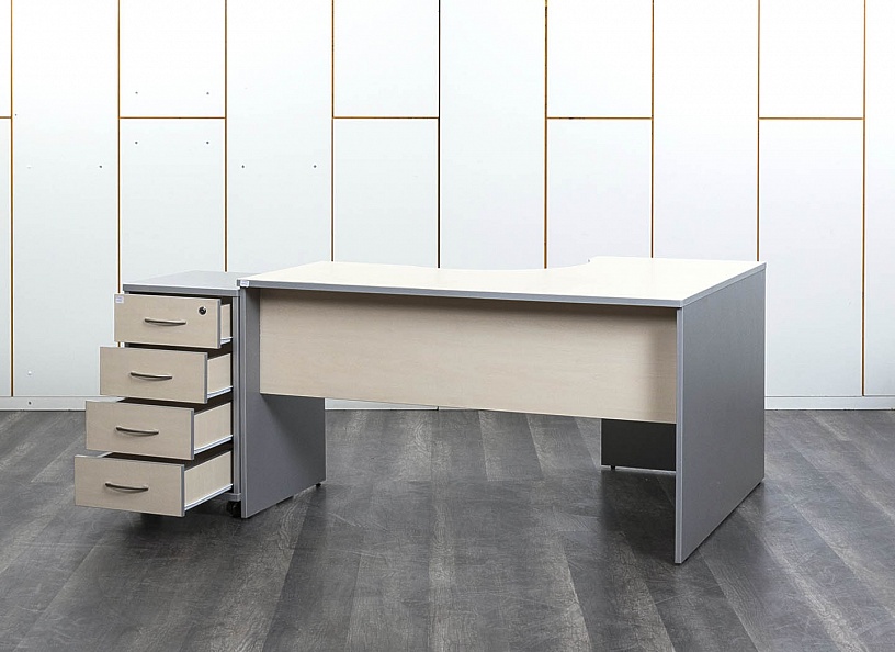 Комплект офисной мебели стол с тумбой  1 400х1 200х750 ЛДСП Клен   (СПУВКл-26082)